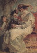 Peter Paul Rubens Helena Fourment with Two of ber Cbildren (mk01) oil on canvas